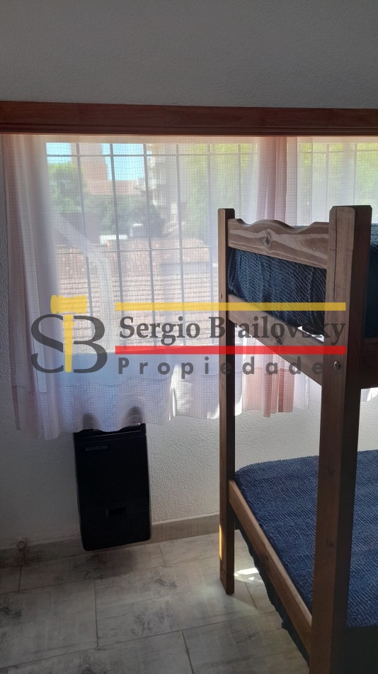 ALQUILER TEMPORAL DEPARTAMENTO U.F. 10- MONOAMBIENTE PARA 4 PERSONAS - GESELL CENTRO