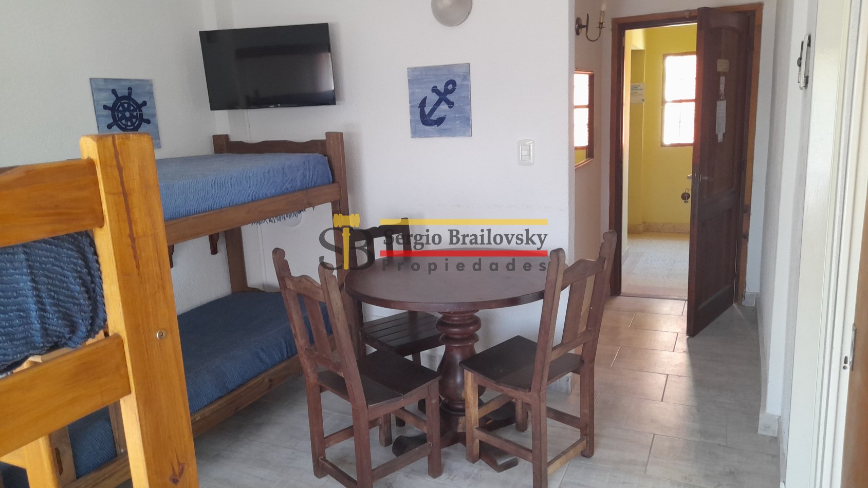 ALQUILER TEMPORAL DEPARTAMENTO U.F. 10- MONOAMBIENTE PARA 4 PERSONAS - GESELL CENTRO