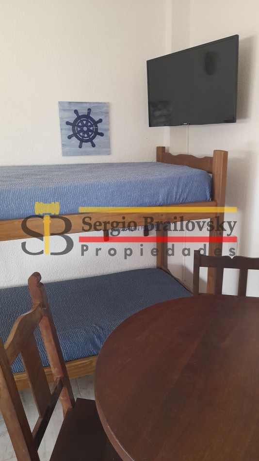 ALQUILER TEMPORAL DEPARTAMENTO U.F. 10- MONOAMBIENTE PARA 4 PERSONAS - GESELL CENTRO
