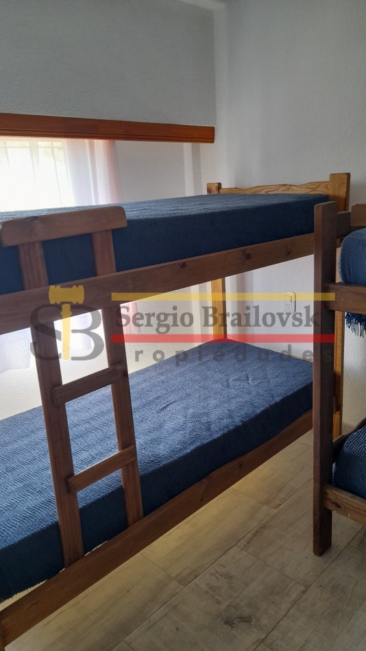 ALQUILER TEMPORAL  DEPARTAMENTO U.F. 10- MONOAMBIENTE PARA 4 PERSONAS - GESELL CENTRO